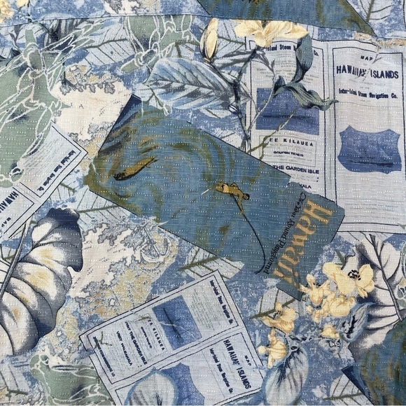 Bermuda Bay Shirt Mens Large 100% Silk Hawaiian Button Up Camp Loop Collar - Picture 6 of 6